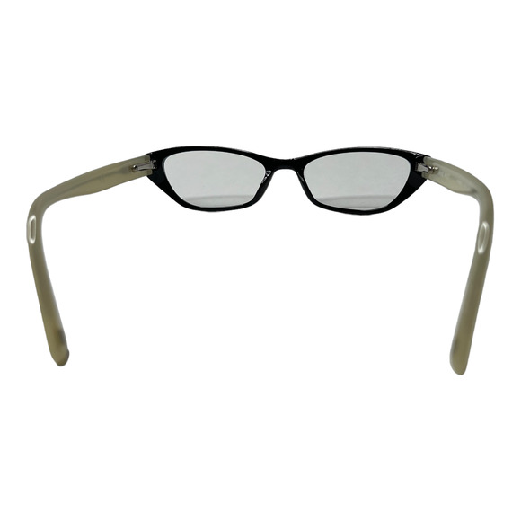 Nine West Black Acetate Cat Eye Glasses Flex Pearl Temples NW5002 49 17 135 1590 - Picture 3 of 7